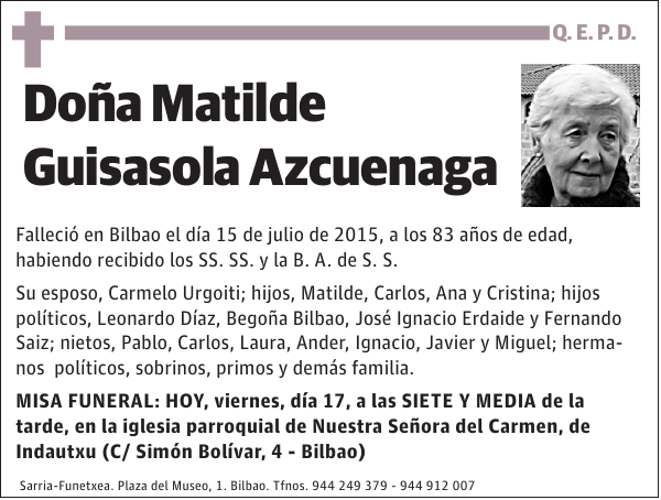 Matilde Guisasola Azcuenaga