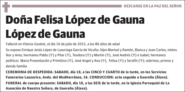 Felisa López de Gauna López de Gauna