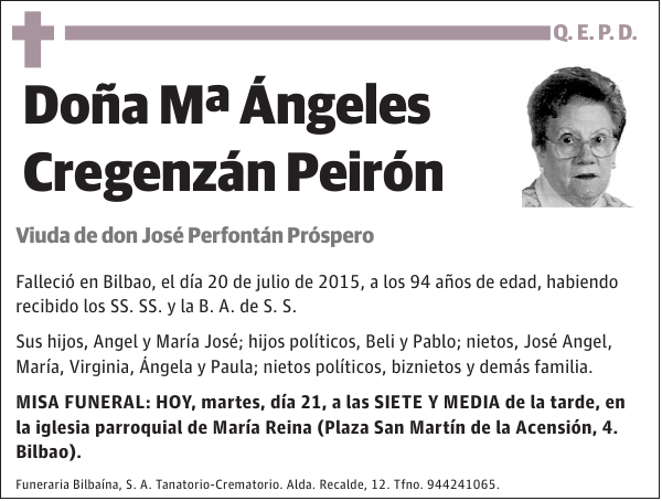 Mª Ángeles Cregenzán Peirón