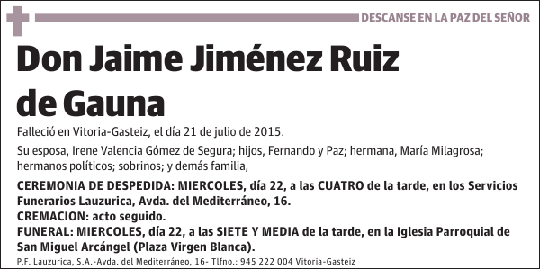 Jaime Jiménez Ruiz de Gauna