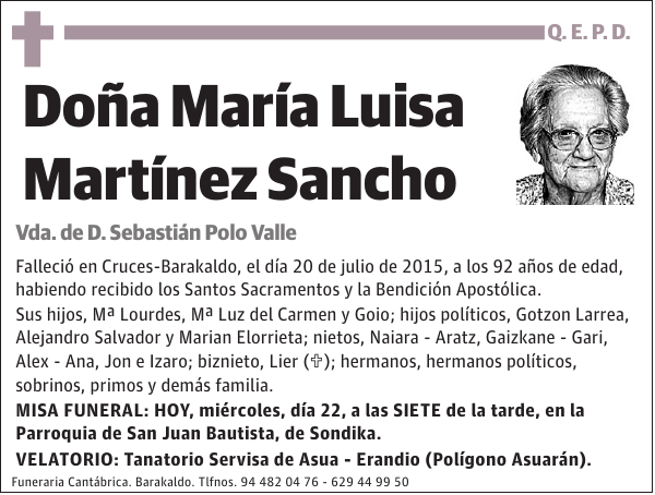 María Luisa Martínez Sancho