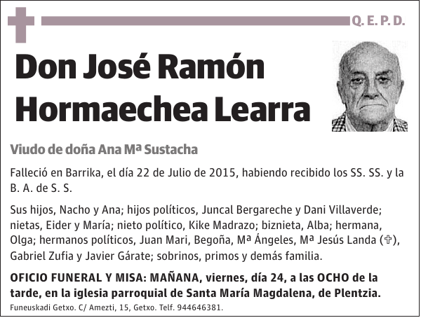 José Ramón Hormaechea Learra