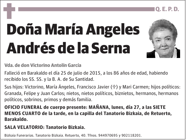 María Angeles Andrés de la Serna