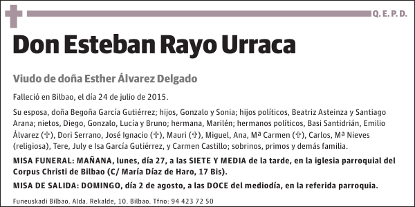 Esteban Rayo Urraca