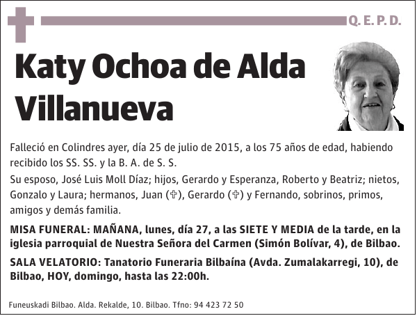 Katy Ochoa de Alda Villanueva