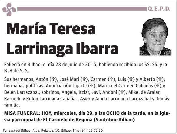 María Teresa Larrinaga Ibarra