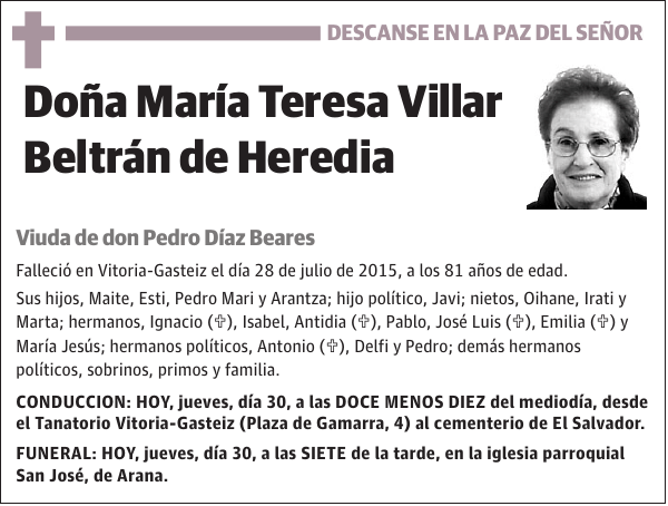 María Teresa Villar Beltrán de Heredia