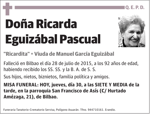 Ricarda Eguizábal Pascual