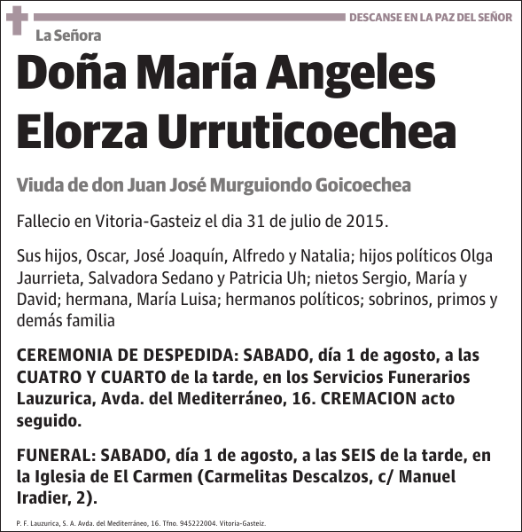 María Angeles Elorza Urruticoechea