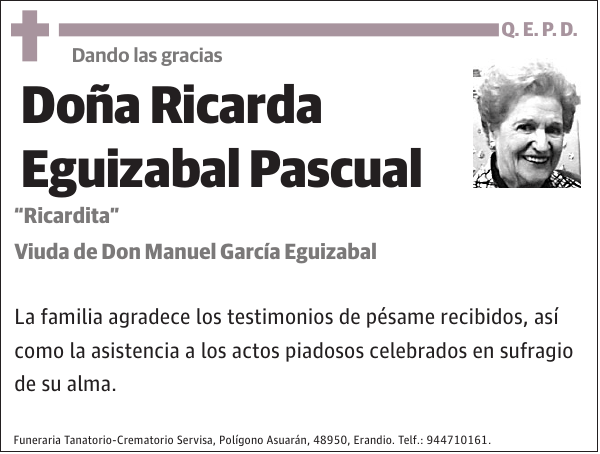 Ricarda Eguizabal Pascual