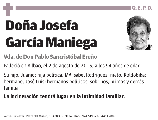 Josefa García Maniega