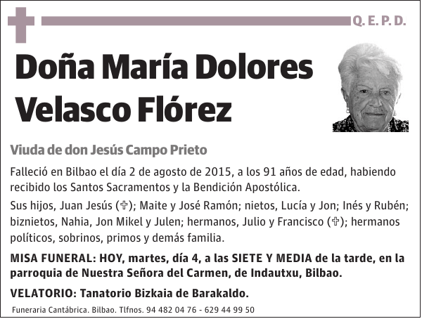 María Dolores Velasco Flórez