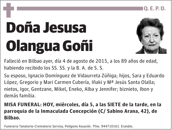 Jesusa Olangua Goñi