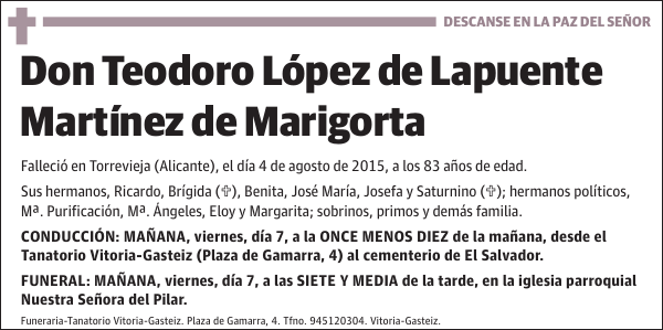 Teodoro López de Lapuente Martínez de Marigorta