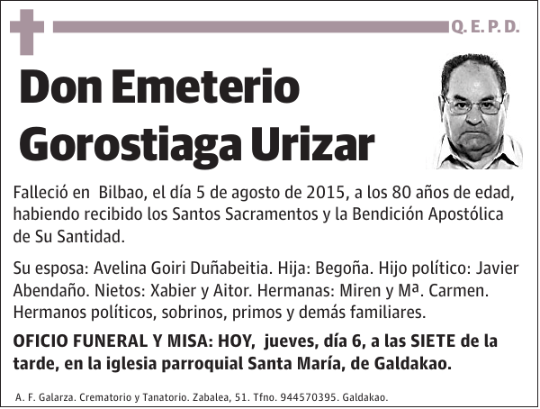 Emeterio Gorostiaga Urizar