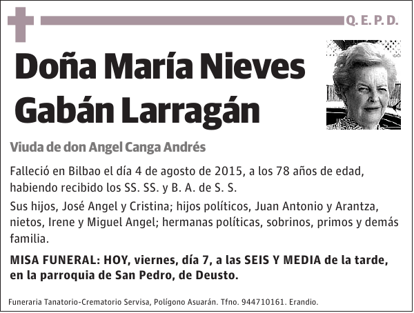 María Nieves Gabán Larragán