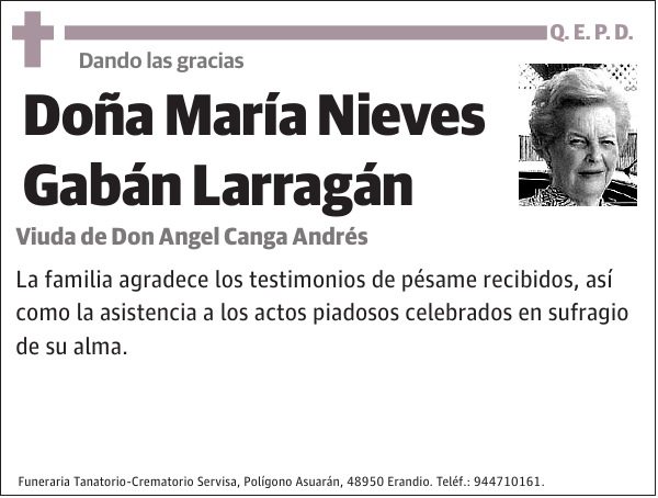 María Nieves Gabán Larragán