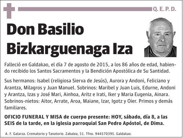 Basilio Bizkarguenaga Iza