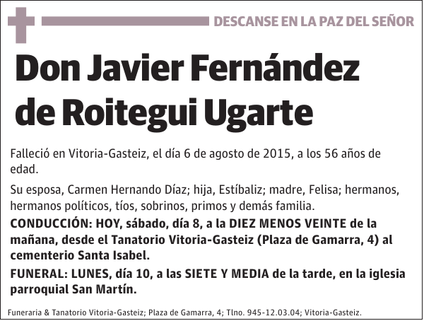 Javier Fernández de Roitegui Ugarte