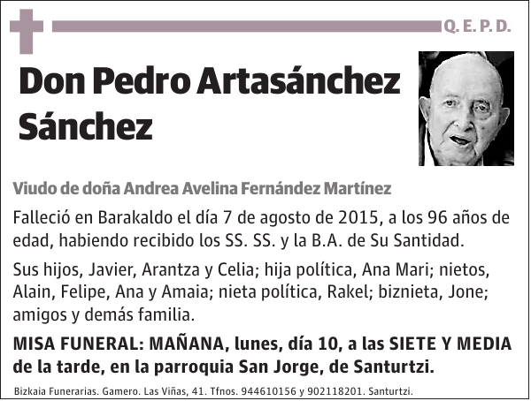 Pedro Artasánchez Sánchez