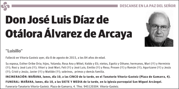 José Luis Díaz de Otálora Álvarez de Arcaya