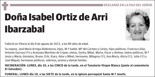 Isabel Ortiz de Arri Ibarzabal