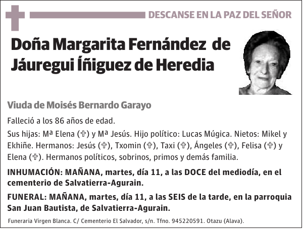 Margarita Fernández de Jáuregui Íñiguez de Heredia