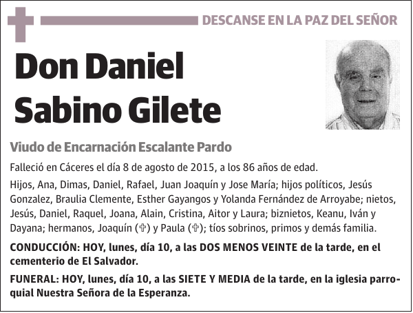 Daniel Sabino Gilete