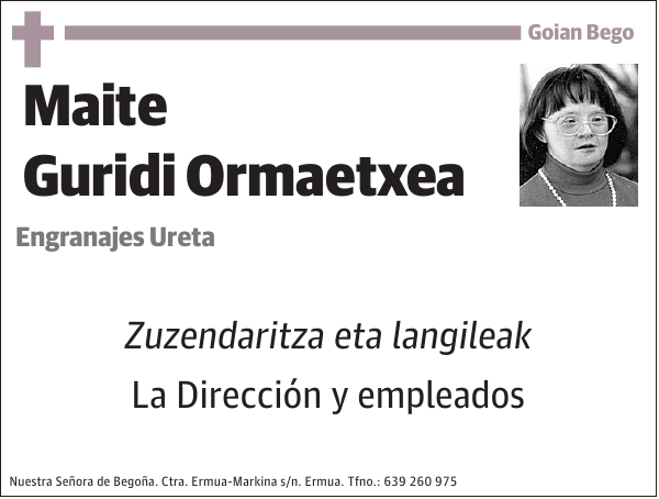 Maite Guridi Ormaetxea Engranajes Ureta