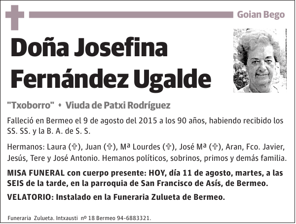 Josefina Fernández Ugalde 'Txoborro'