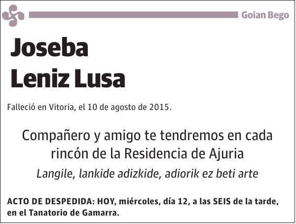 Joseba Leniz Lusa