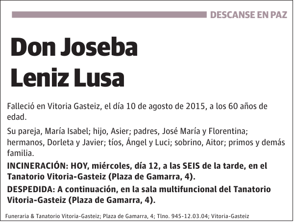 Joseba Leniz Lusa