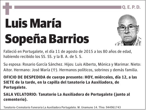 Luis María Sopeña Barrios