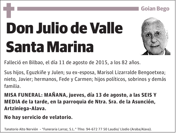 Julio de Valle Santa Marina