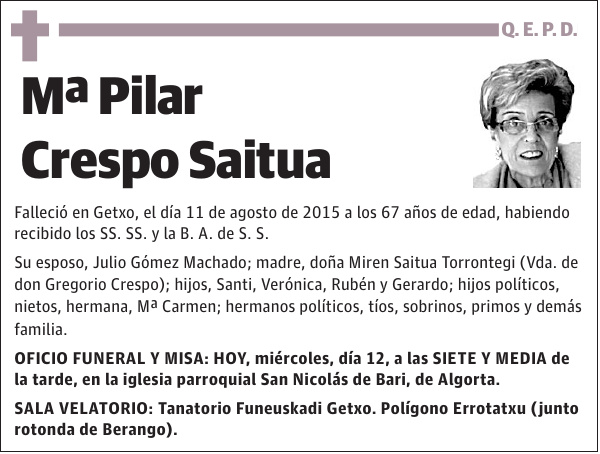 Mª Pilar Crespo Saitua