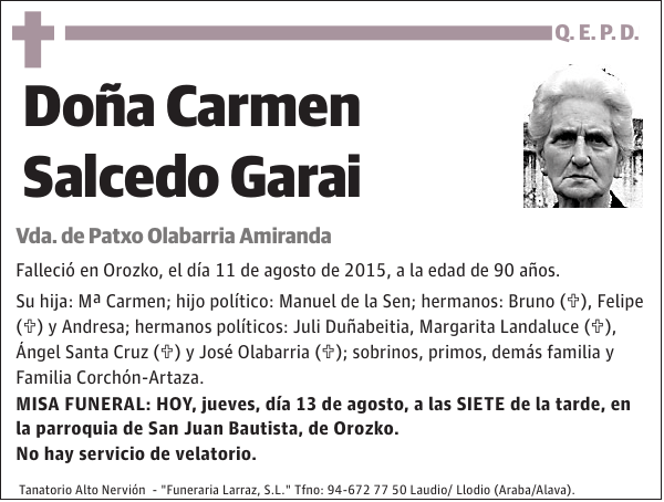 Carmen Salcedo Garai