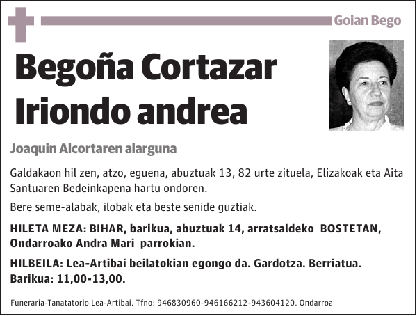 Begoña Cortazar Iriondo