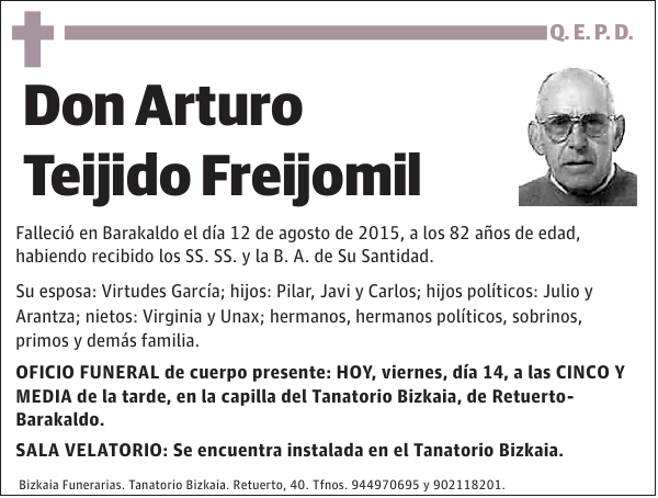 Arturo Teijido Freijomil