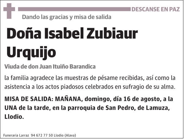 Isabel Zubiaur Urquijo