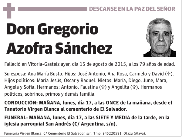 Gregorio Azofra Sánchez