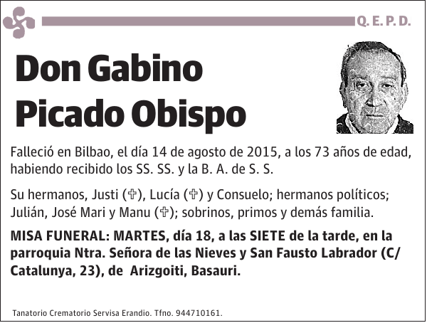 Gabino Picado Obispo