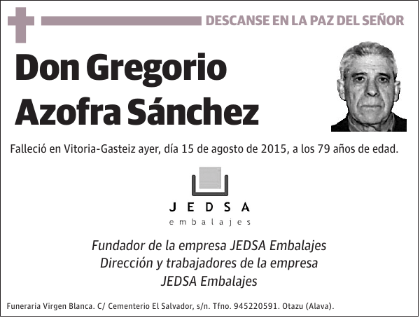 Gregorio Azofra Sánchez