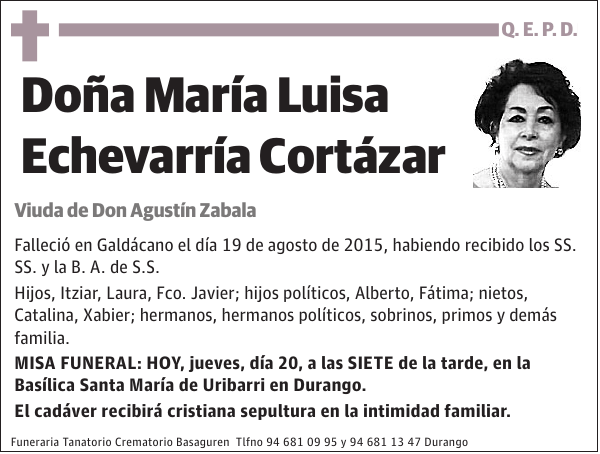 María Luisa Echevarría Cortázar