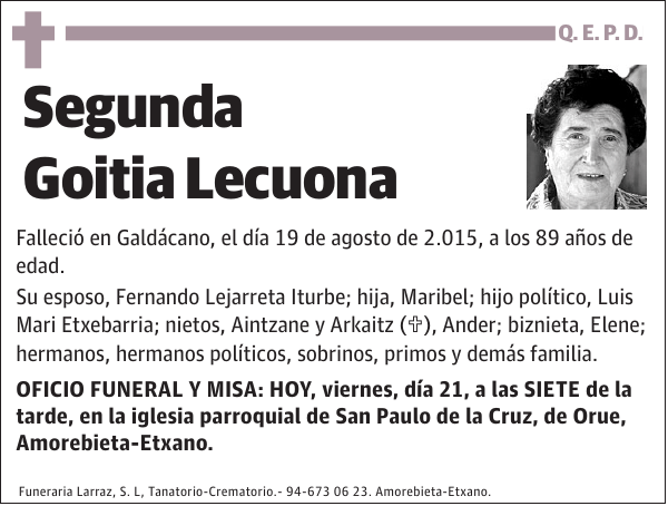 Segunda Goitia Lecuona