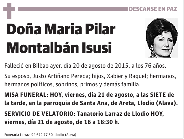 Maria Pilar Montalbán Isusi