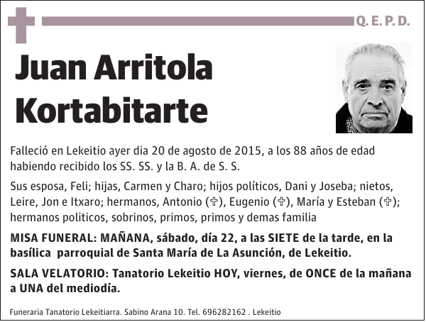 Juan Arritola Kortabitarte