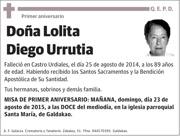 Lolita Diego Urrutia