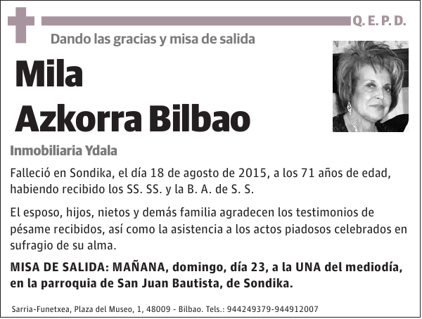 Mila Azkorra Bilbao