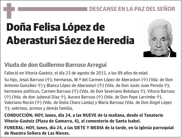 Felisa López de Aberasturi Sáez de Heredia