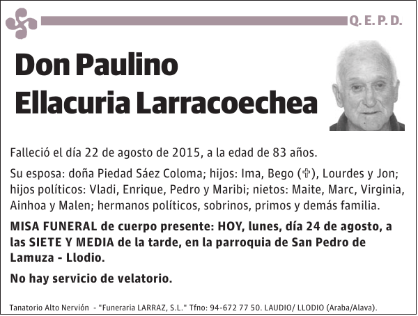 Paulino Ellacuria Larracoechea